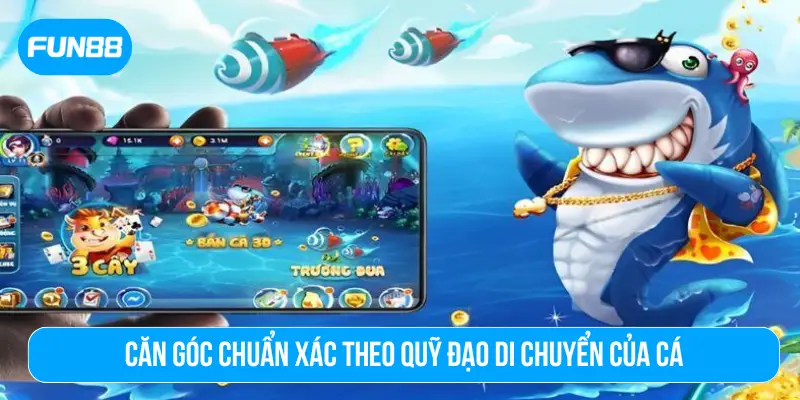 Căn góc chuẩn xác theo quỹ đạo di chuyển của cá