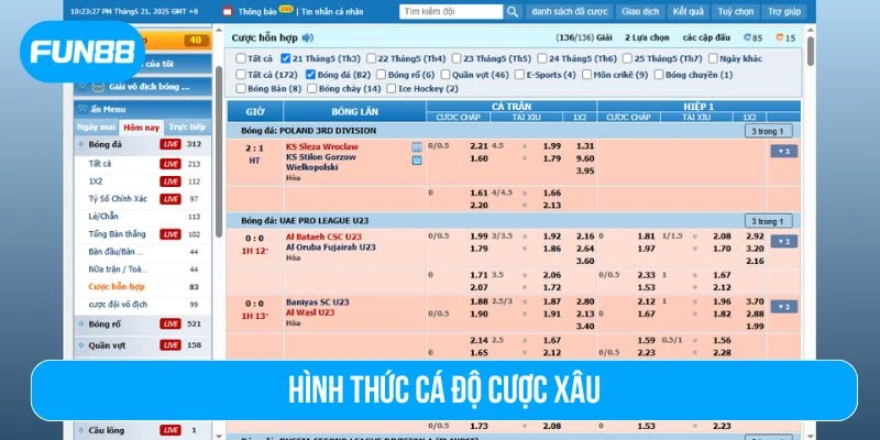 Cá độ bóng đá cược xâu