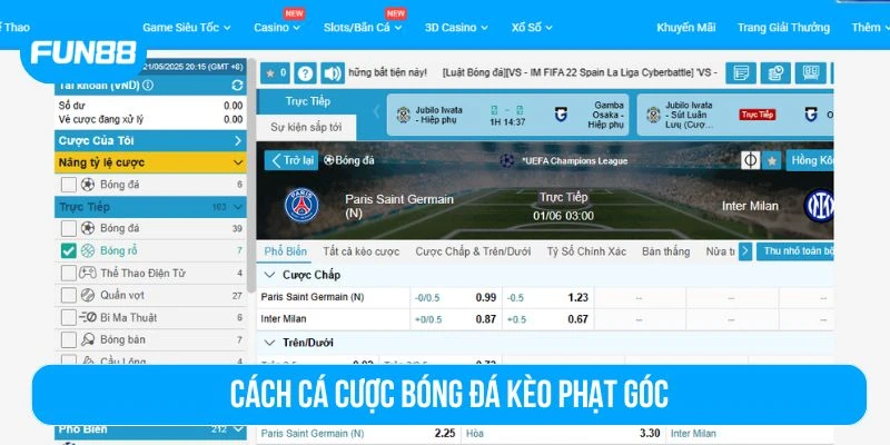 Cá độ bóng đá phạt góc