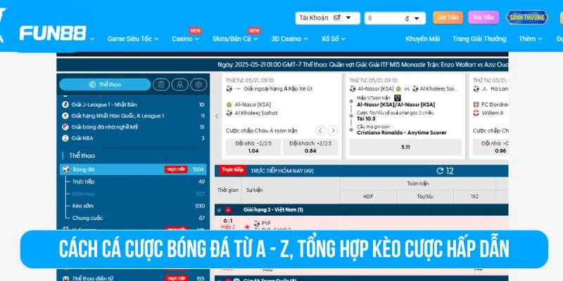 Cách cá cược bóng đá