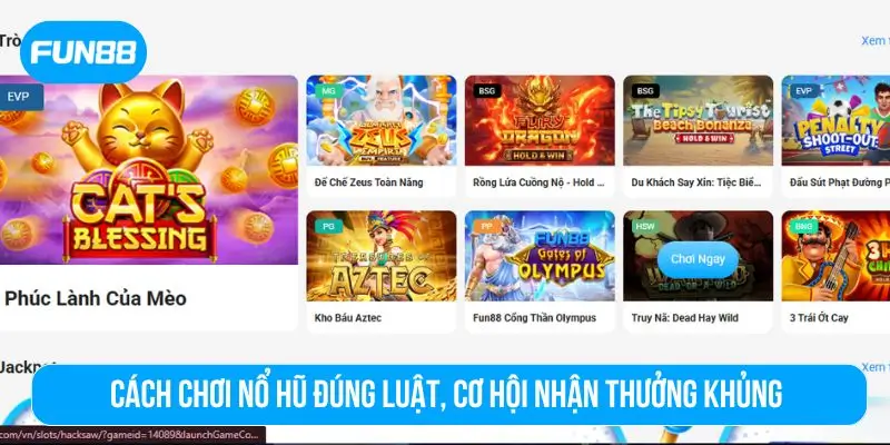 cách chơi nổ hũ