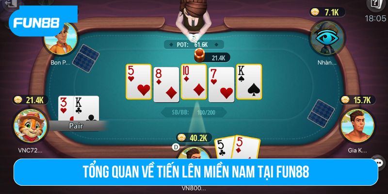 Tiến lên miền Nam Fun88 cho phép chơi nhiều người trực tuyến
